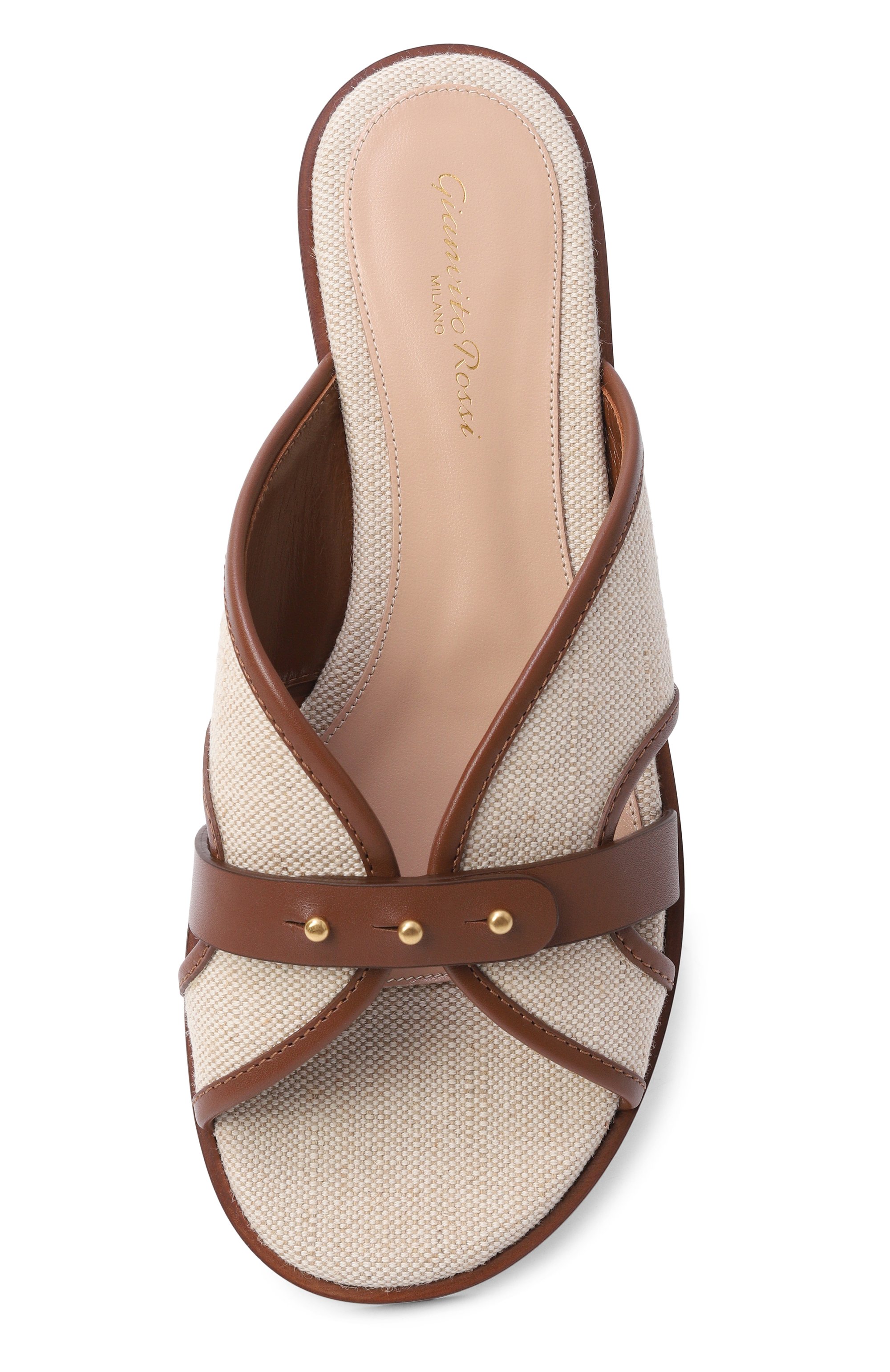 Комбинированные шлепанцы paros GIANVITO ROSSI, арт. G10107.05CU0.VPSCUNT, фото 6