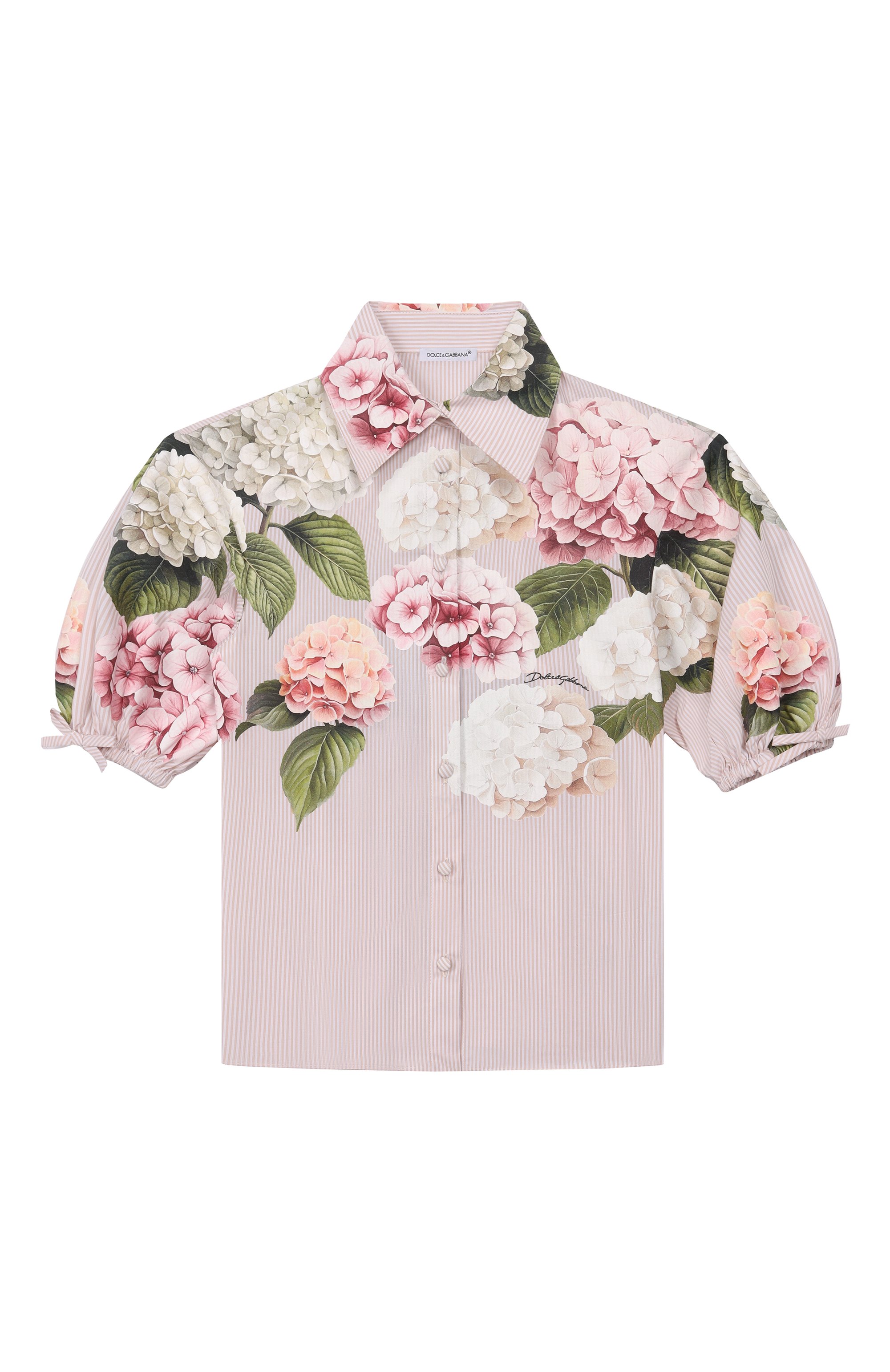 Хлопковая рубашка DOLCE & GABBANA светло-розового цвета по цене 65950 руб., арт. L56S23/FI5NR_001, фото 1 Хлопковая рубашка DOLCE & GABBANA, арт. L56S23/FI5NR_001, фото 1