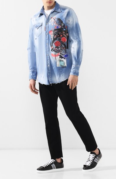 Кожаные кеды DSQUARED2, арт. SNM0035 01501798, фото 2