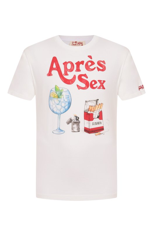 Хлопковая футболка MC2 Saint Barth STBM TSHIRT MAN/02248H Белый STBM TSHIRT MAN/02248H