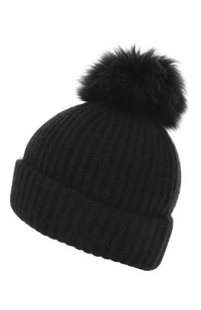 Кашемировая шапка с отделкой из песца YVES SALOMON, арт. 23WAA524XXMACA, фото 3