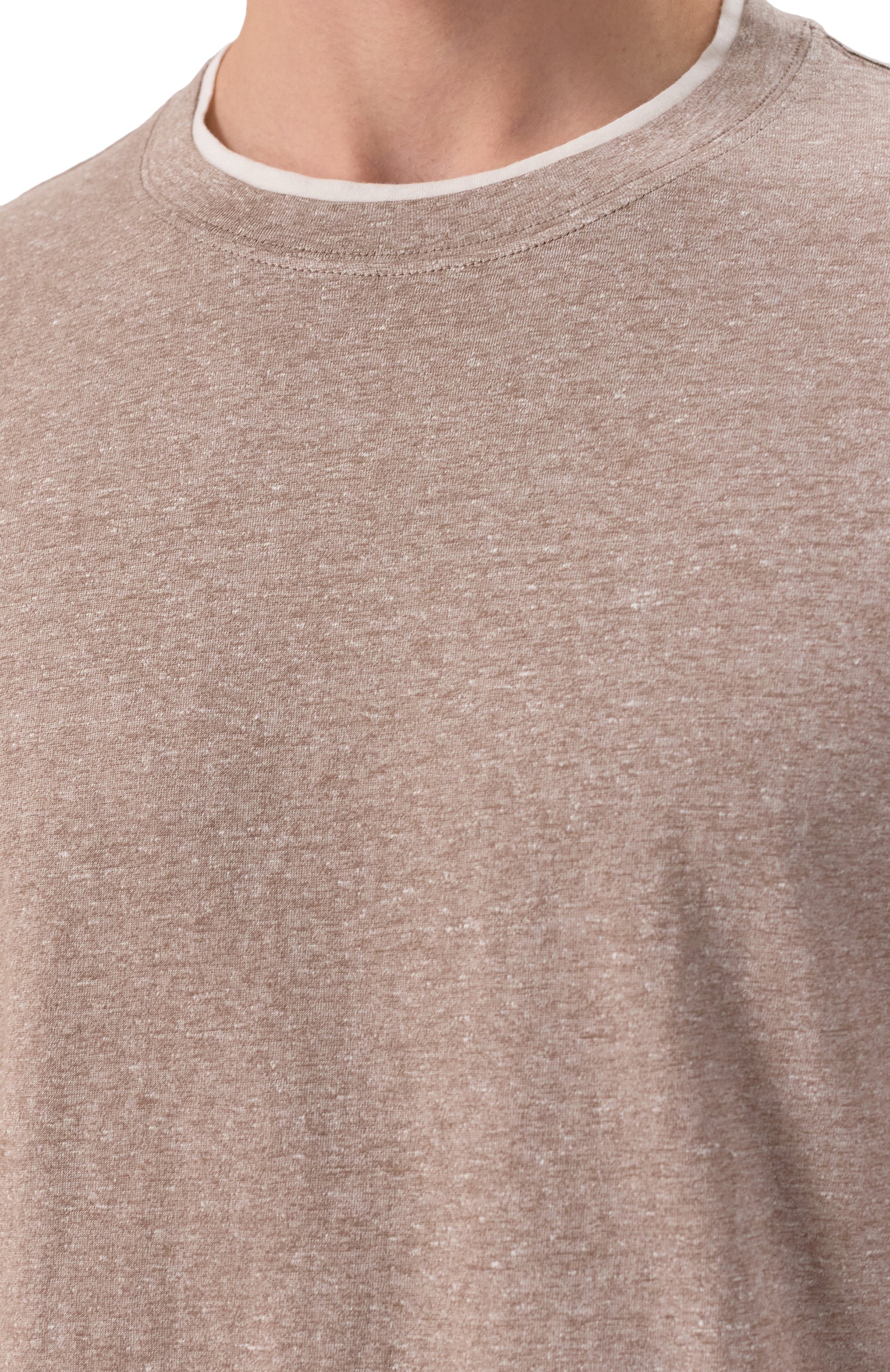 Футболка изо льна и хлопка BRUNELLO CUCINELLI, арт. MW8357427, фото 5