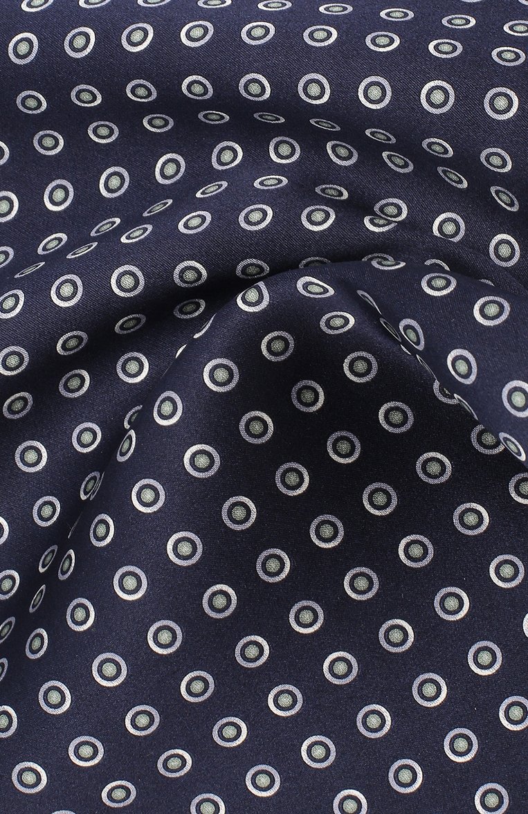 Мужской комплект из шелковых галстука и платка LANVIN темно-синего цвета, арт. 4162/TIE SET | Фото 5 (Материал: Текстиль, Шелк; Нос: Не проставлено)