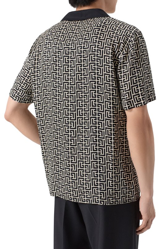 Рубашка из вискозы Balmain GH1HN133/VI36 Чёрный  GH1HN133/VI36 Фото 4