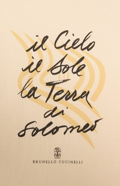 Хлопковая футболка BRUNELLO CUCINELLI кремового цвета по цене 28850 руб., арт. B0B13T166C, фото 3 Хлопковая футболка BRUNELLO CUCINELLI, арт. B0B13T166C, фото 3