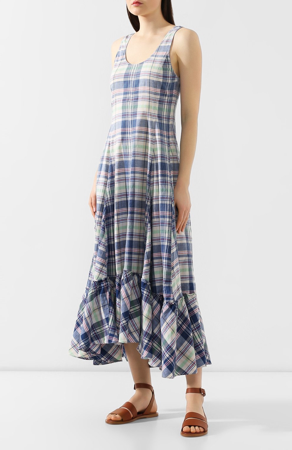 Хлопковое платье POLO RALPH LAUREN голубого цвета по цене 36250 руб., арт. 211744855, фото 3 Хлопковое платье POLO RALPH LAUREN, арт. 211744855, фото 3