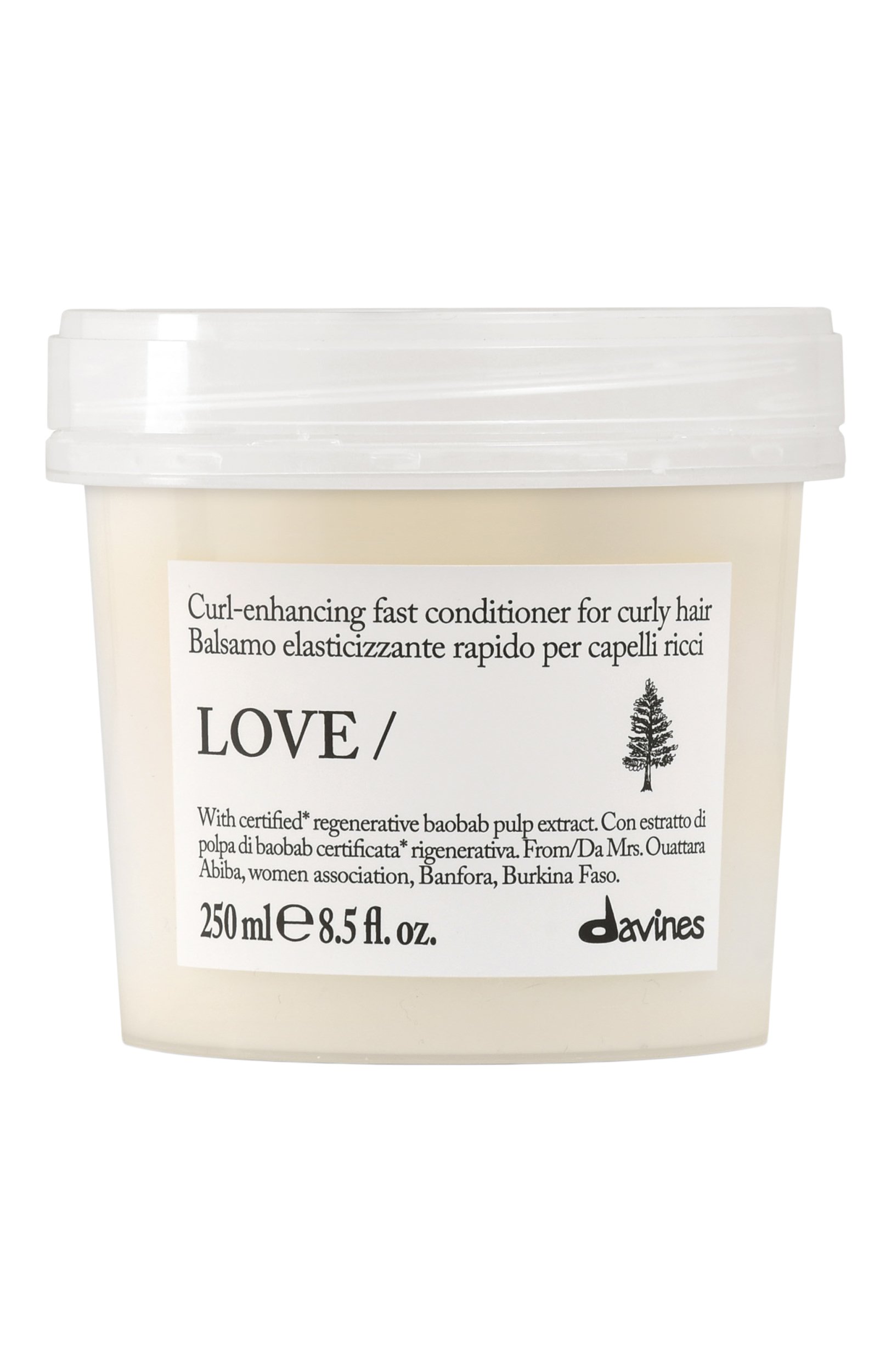 Экспресс-кондиционер для кудрявых и вьющихся волос love curl (250ml) DAVINES бесцветного цвета по цене 4620 руб., арт. 70115, фото 1 Экспресс-кондиционер для кудрявых и вьющихся волос love curl (250ml) DAVINES, арт. 70115, фото 1