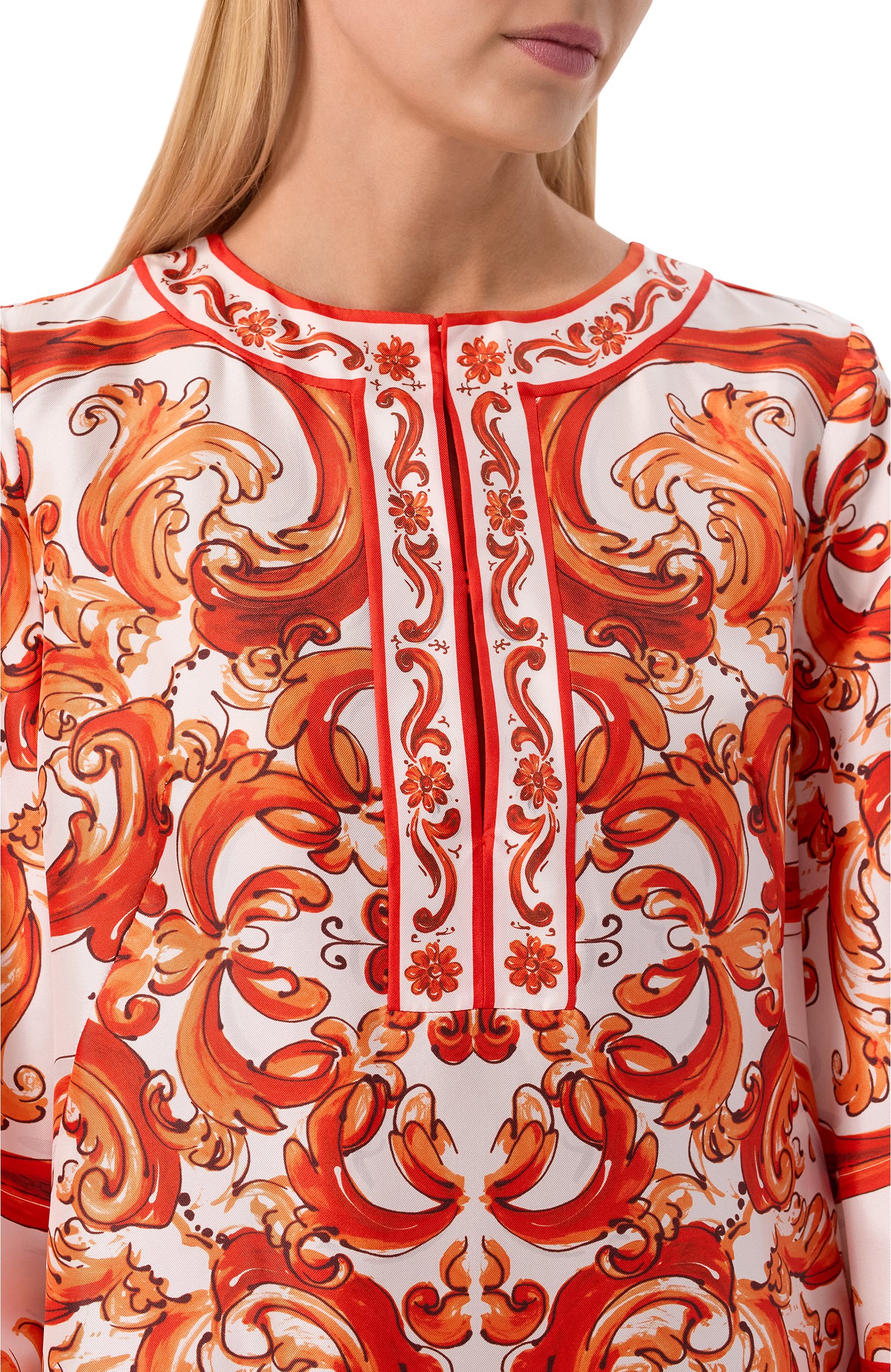 Шелковая туника DOLCE & GABBANA, арт. F61A2T/GDDRE, фото 4
