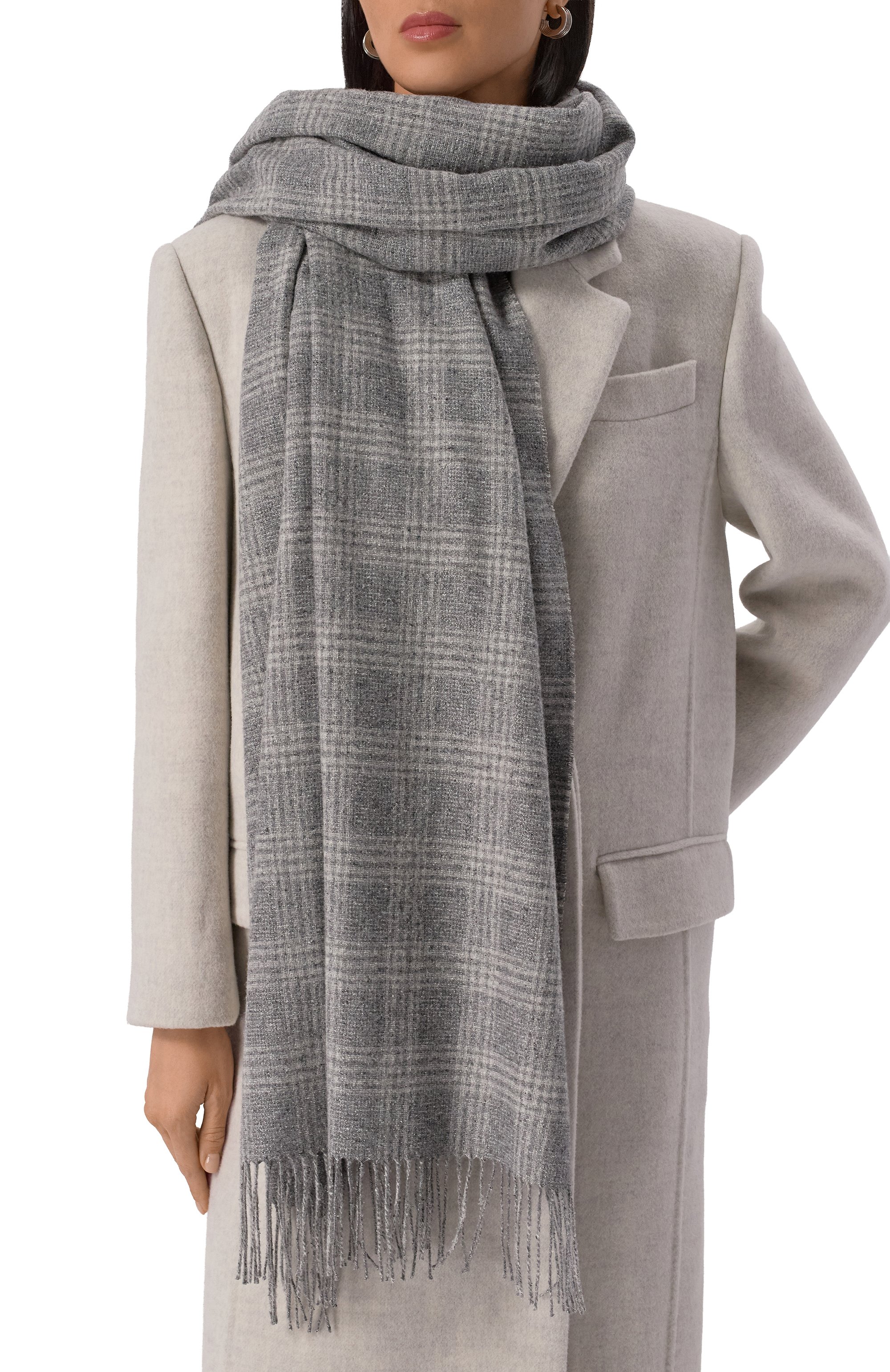 Шарф из шелка и шерсти BRUNELLO CUCINELLI, арт. MSCDAGW31, фото 2