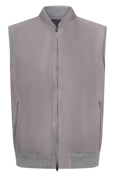 Мужской комбинированный жилет MVST, арт. M26.CSM.L403/PERF0RATED SUEDE/FP000-C0TT0N-CASHMER