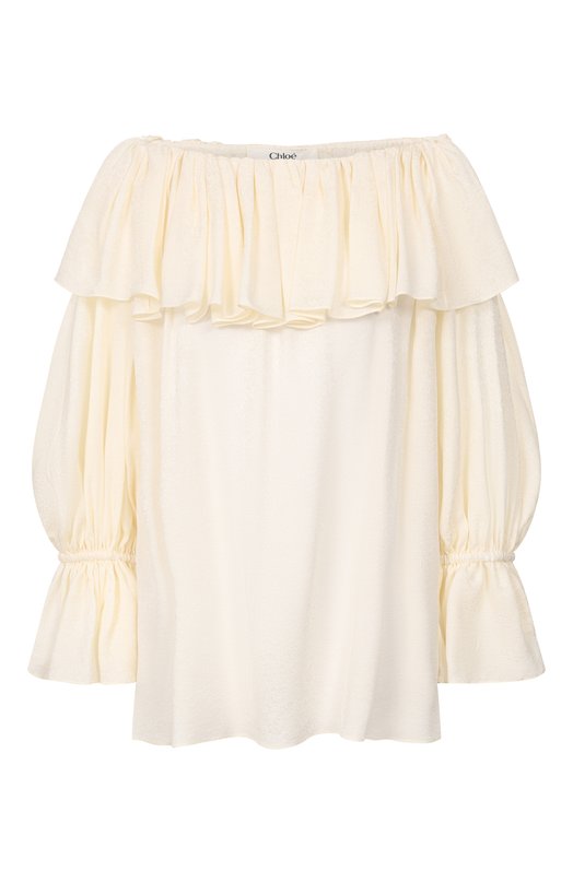 Шелковая блузка Chloé CH26UH101332 Кремовый CH26UH101332