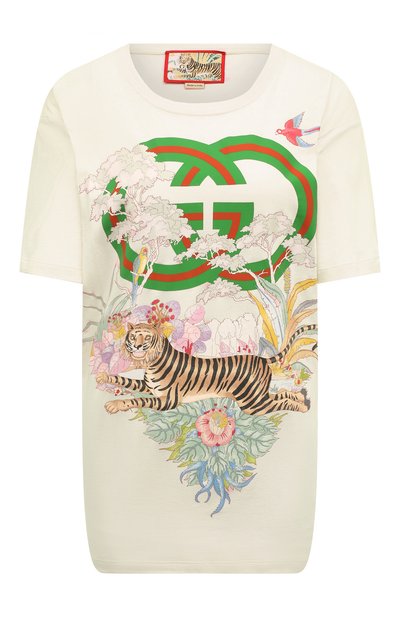 Женская хлопковая футболка GUCCI, арт. 615044/XJD4G