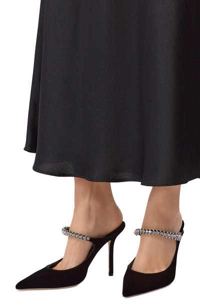 Текстильные мюли bing 100 JIMMY CHOO, арт. BING100VEL, фото 2