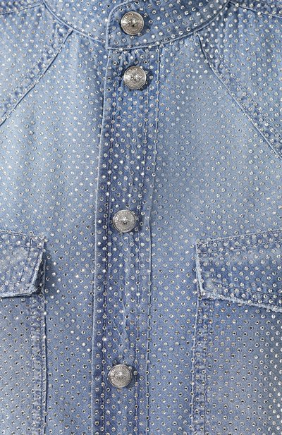 Джинсовая рубашка BALMAIN голубого цвета по цене 238500 руб., арт. RF02918/D065, фото 5 Джинсовая рубашка BALMAIN, арт. RF02918/D065, фото 5