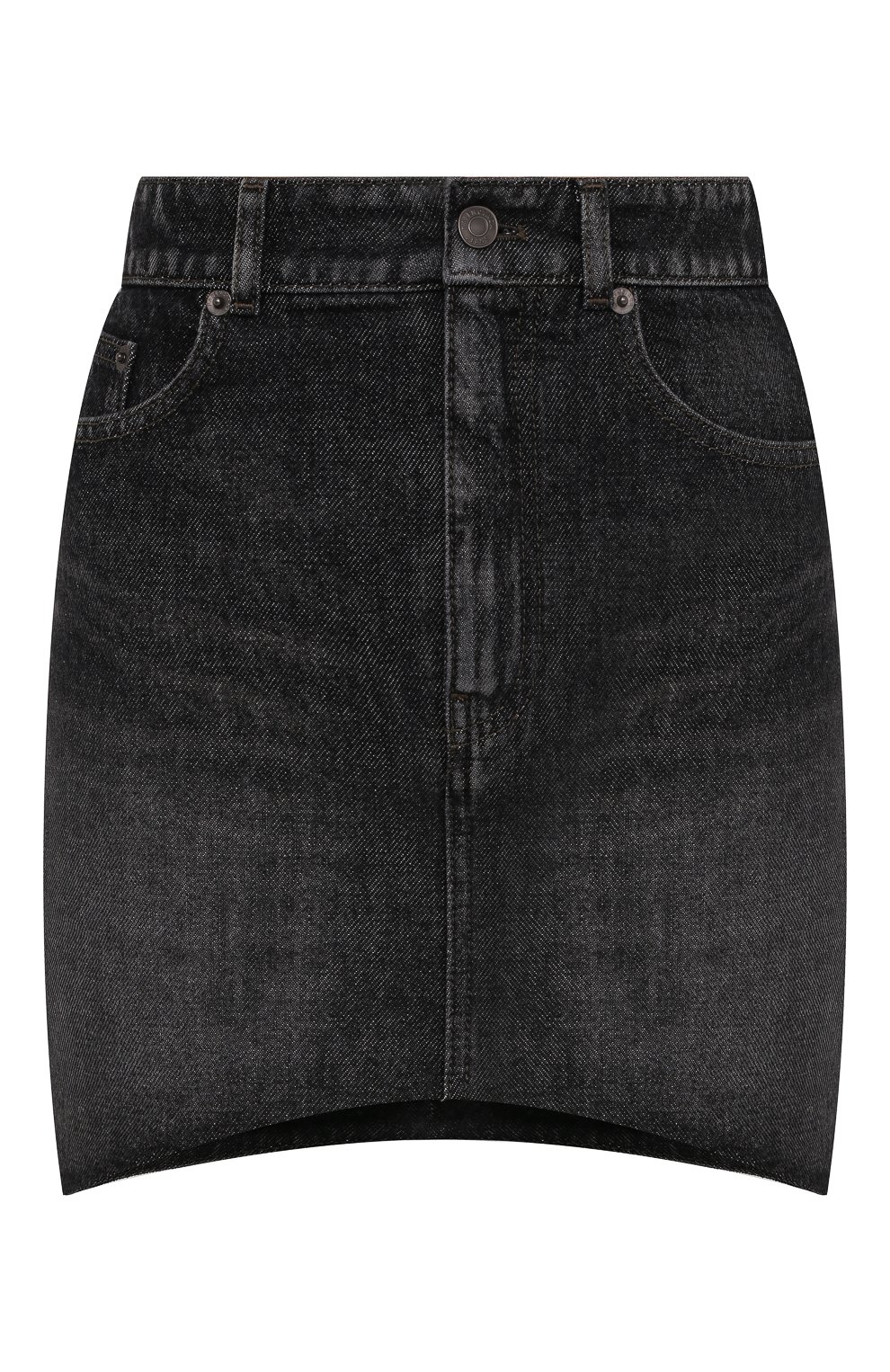Джинсовая юбка BALENCIAGA серого цвета по цене 69950 руб., арт. 675236/TJW78, фото 1 Джинсовая юбка BALENCIAGA, арт. 675236/TJW78, фото 1