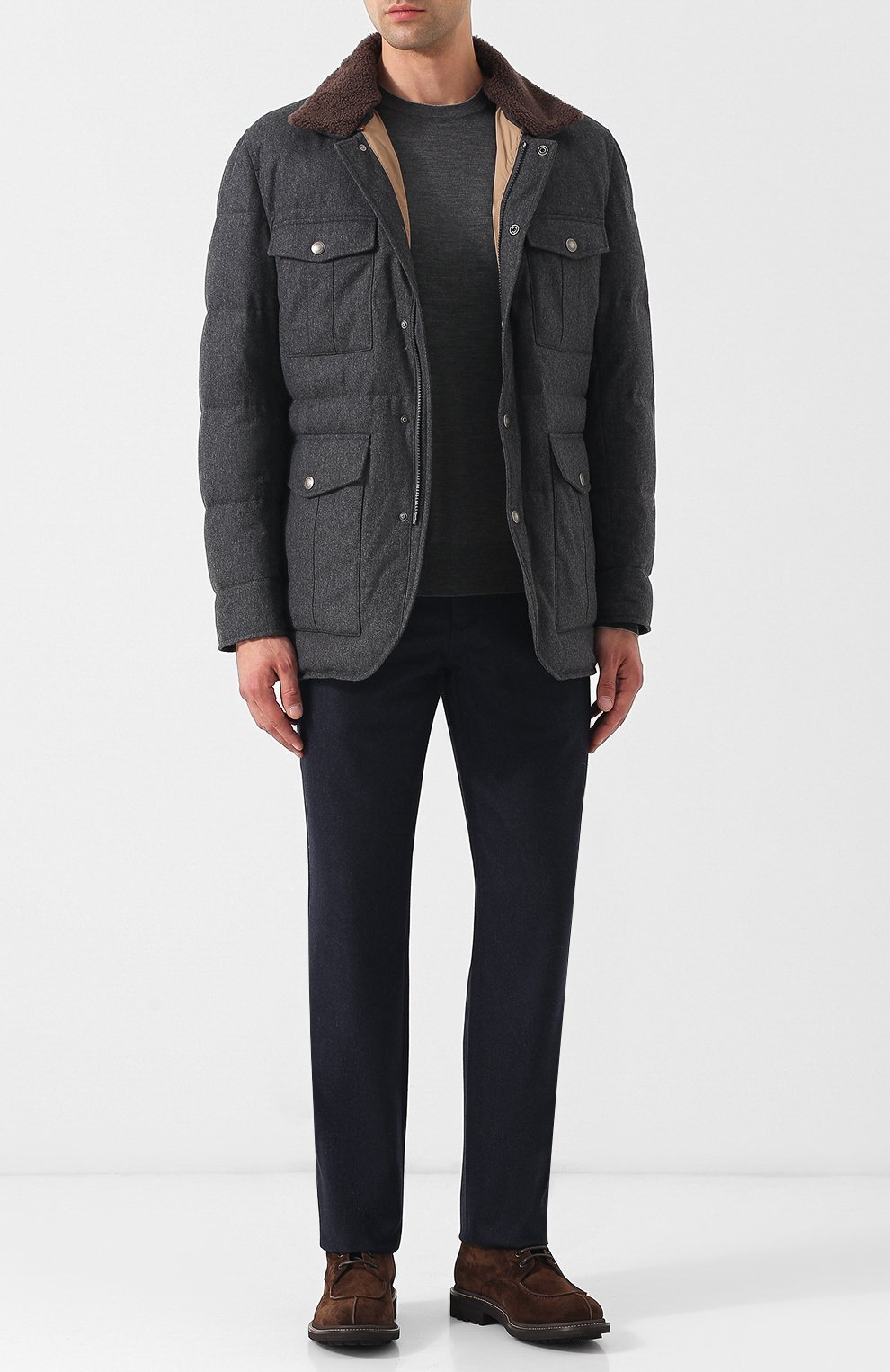 Высокие кожаные ботинки на шнуровке BRUNELLO CUCINELLI, арт. MZUCHPM924, фото 2