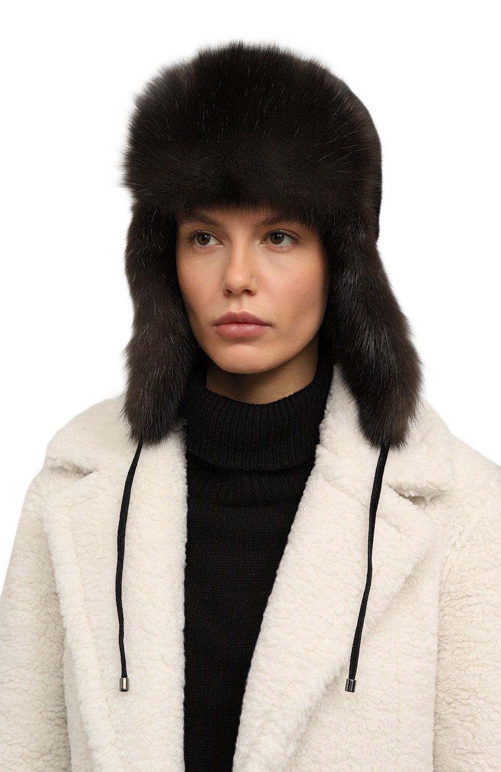 Меховая шапка-ушанка из норки и соболя VICTORIA KUSENKOVA, арт. 092803504094, фото 2