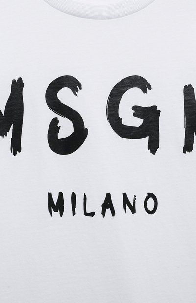 Хлопковая футболка MSGM KIDS, арт. S4MSJUTH011, фото 3
