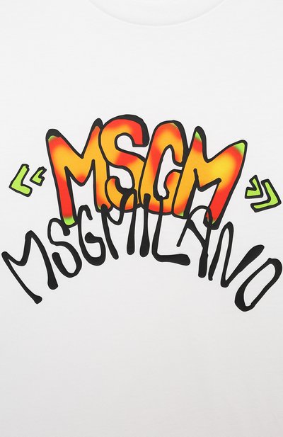 Хлопковая футболка MSGM KIDS, арт. F4MSJBTH199, фото 3