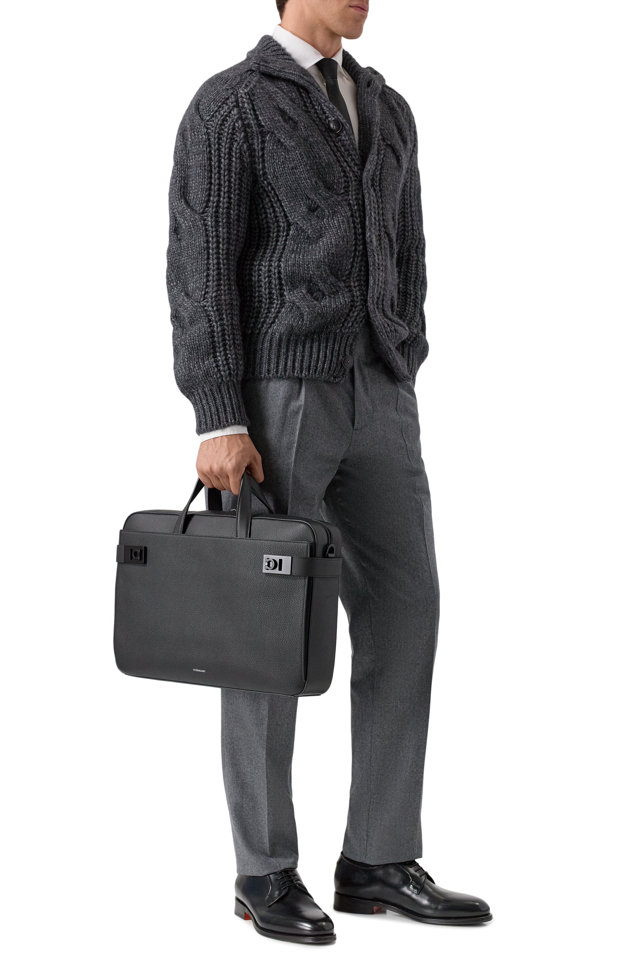 Портфель FERRAGAMO черного цвета по цене 329500 руб., арт. 241652/775193, фото 7 Портфель FERRAGAMO, арт. 241652/775193, фото 7