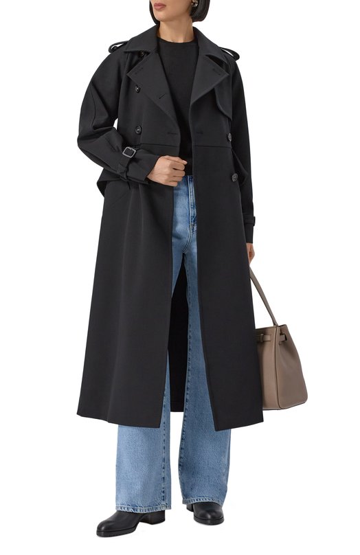 Тренч Max Mara FLAVI0 Чёрный  FLAVI0 Фото 2