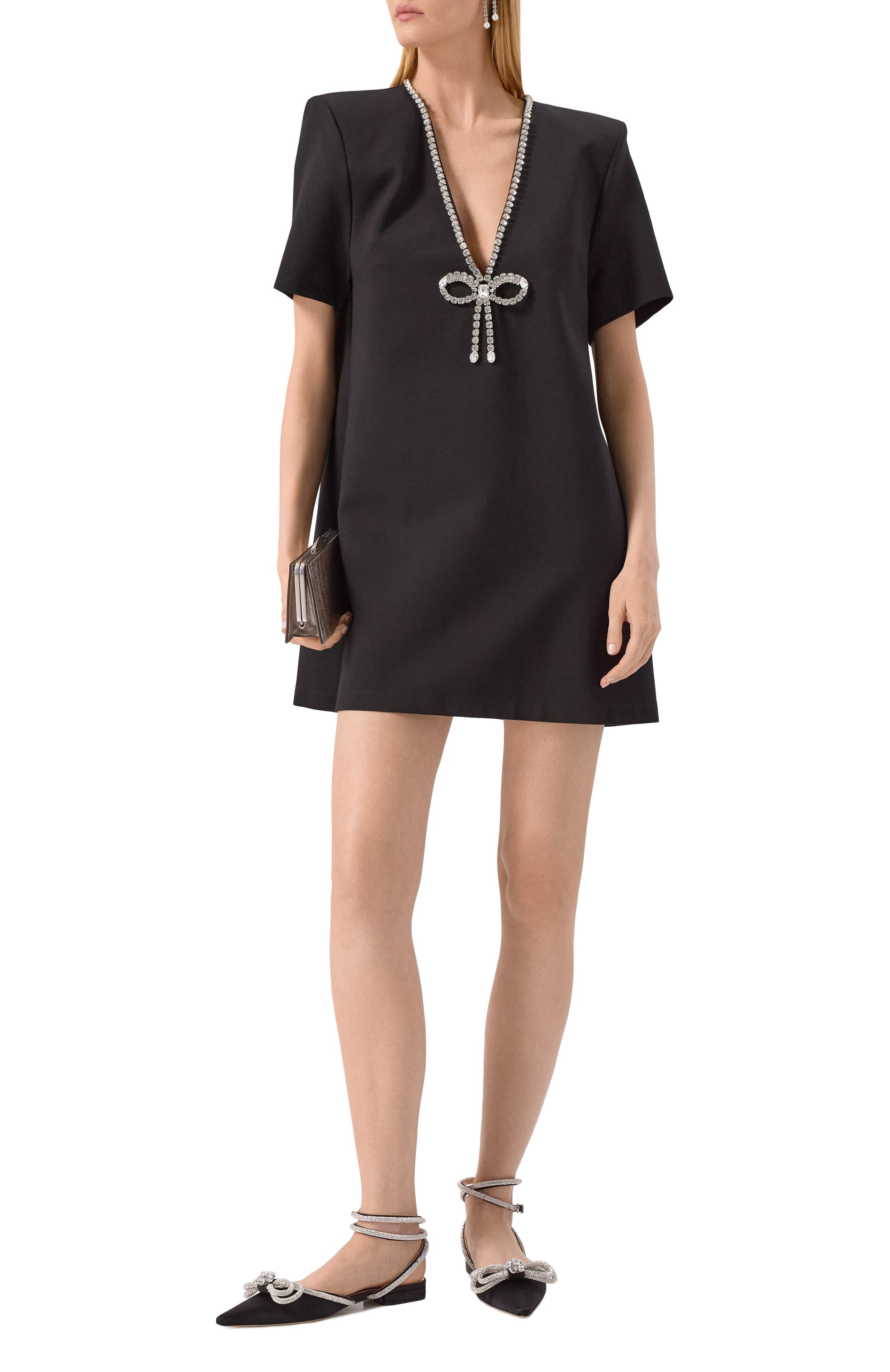 Текстильные балетки double bow MACH & MACH, арт. PF23-S0017-CRP-600, фото 2