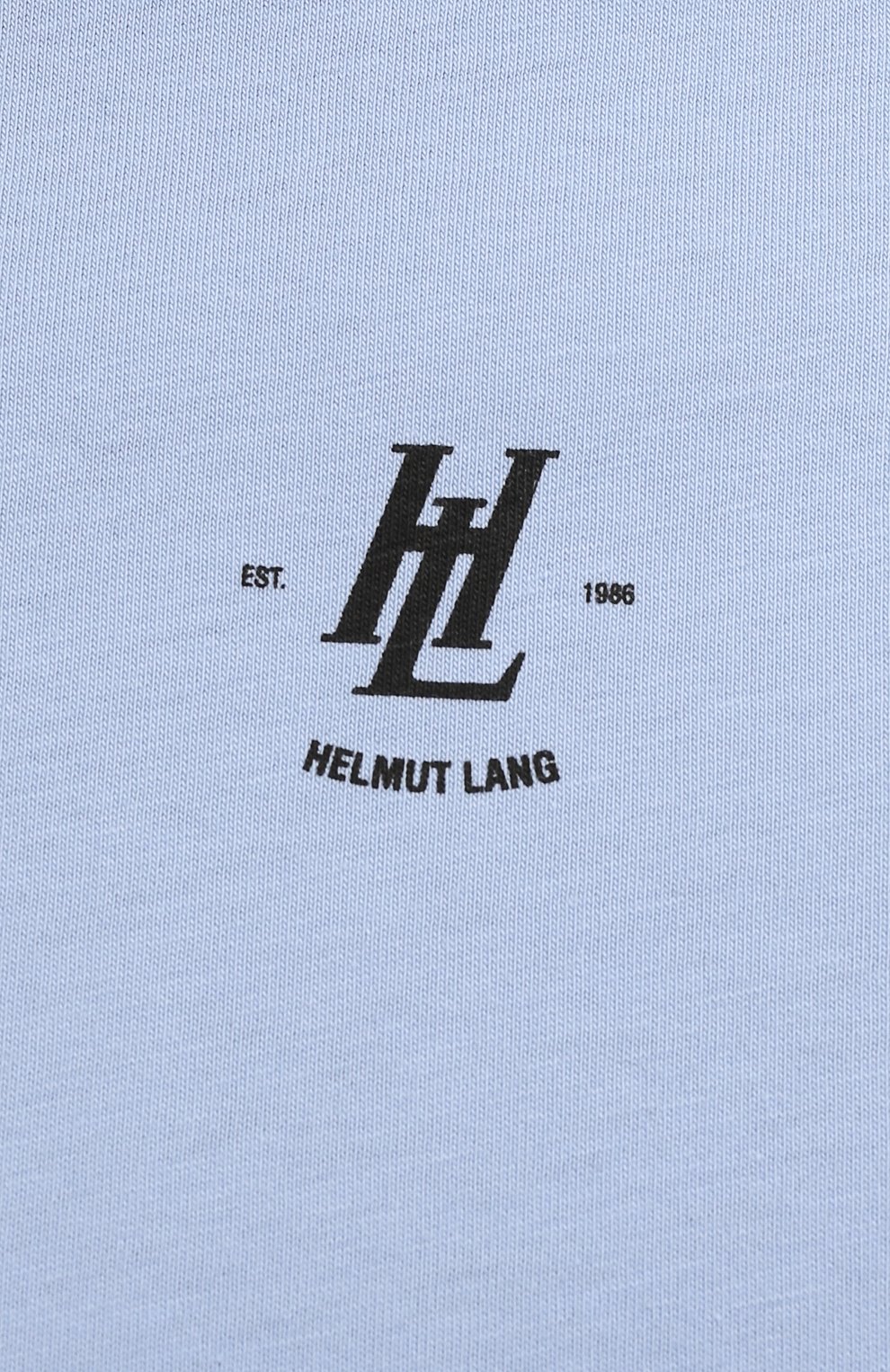 Хлопковая футболка HELMUT LANG голубого цвета по цене 16400 руб., арт. L06HW503, фото 5 Хлопковая футболка HELMUT LANG, арт. L06HW503, фото 5