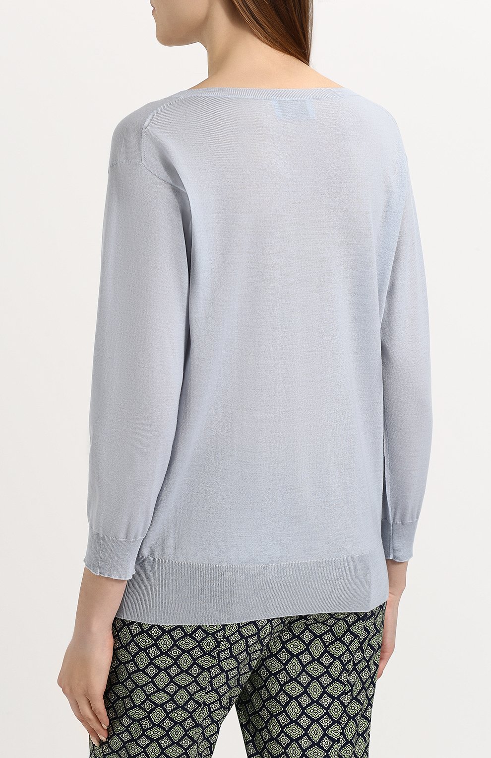 Пуловер свободного кроя с v-образным вырезом PRADA, арт. P24Q77-J2N-F0424, фото 4