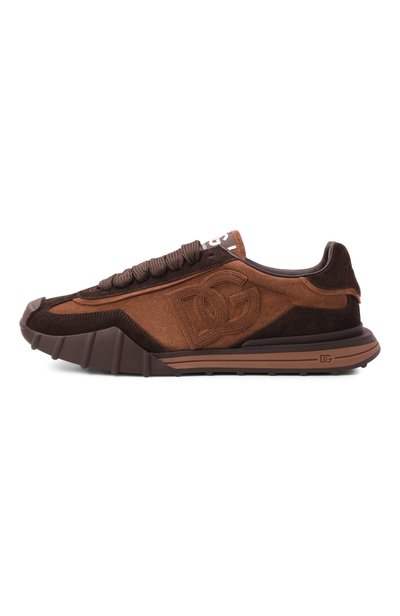 Замшевые кроссовки dg athletic DOLCE & GABBANA коричневого цвета по цене 85700 руб., арт. CS2384/A0836, фото 3 Замшевые кроссовки dg athletic DOLCE & GABBANA, арт. CS2384/A0836, фото 3