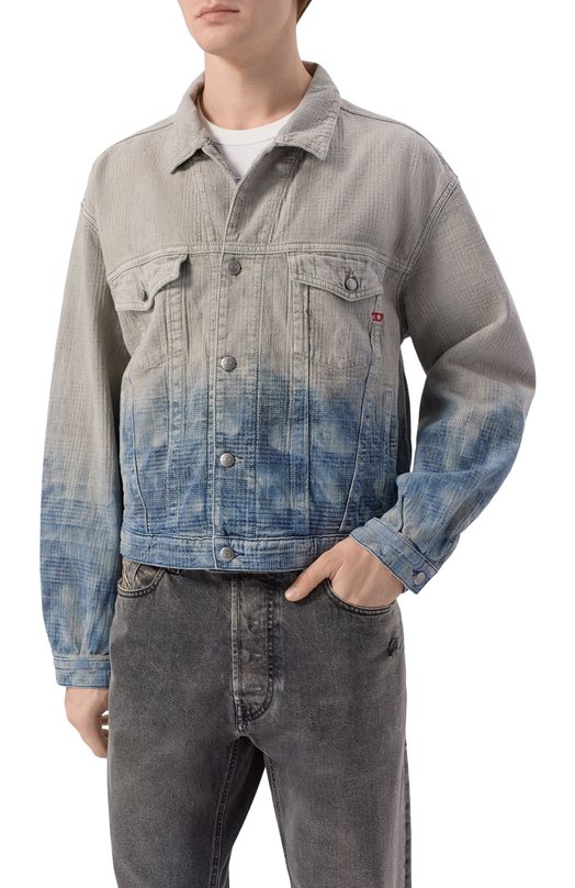 Хлопковая куртка Diesel A21680/09N93 Голубой  A21680/09N93 Фото 3