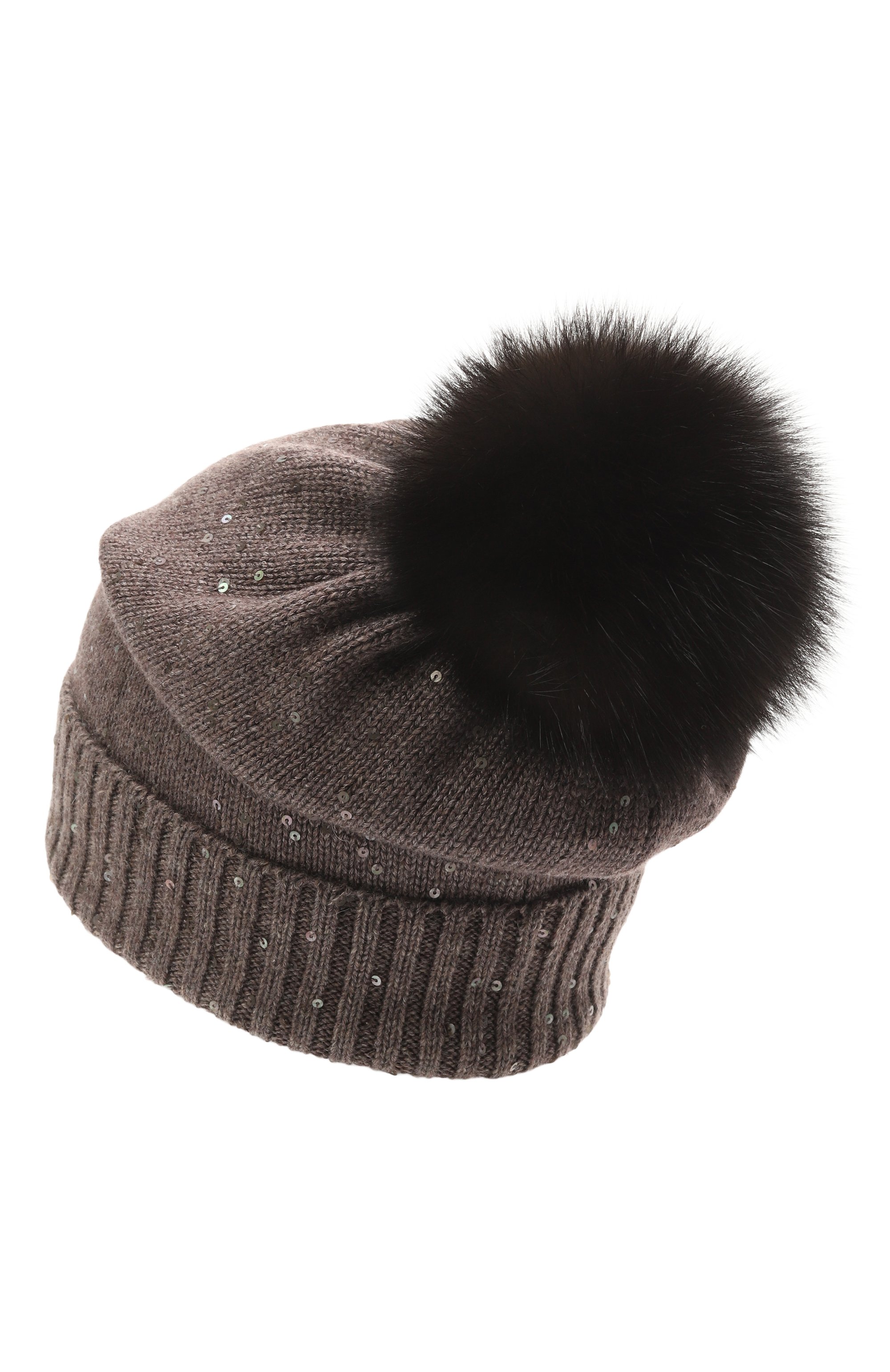 Шапка из кашемира и шелка с отделкой из соболя BLACK SABLE, арт. BS-47CC15, фото 2