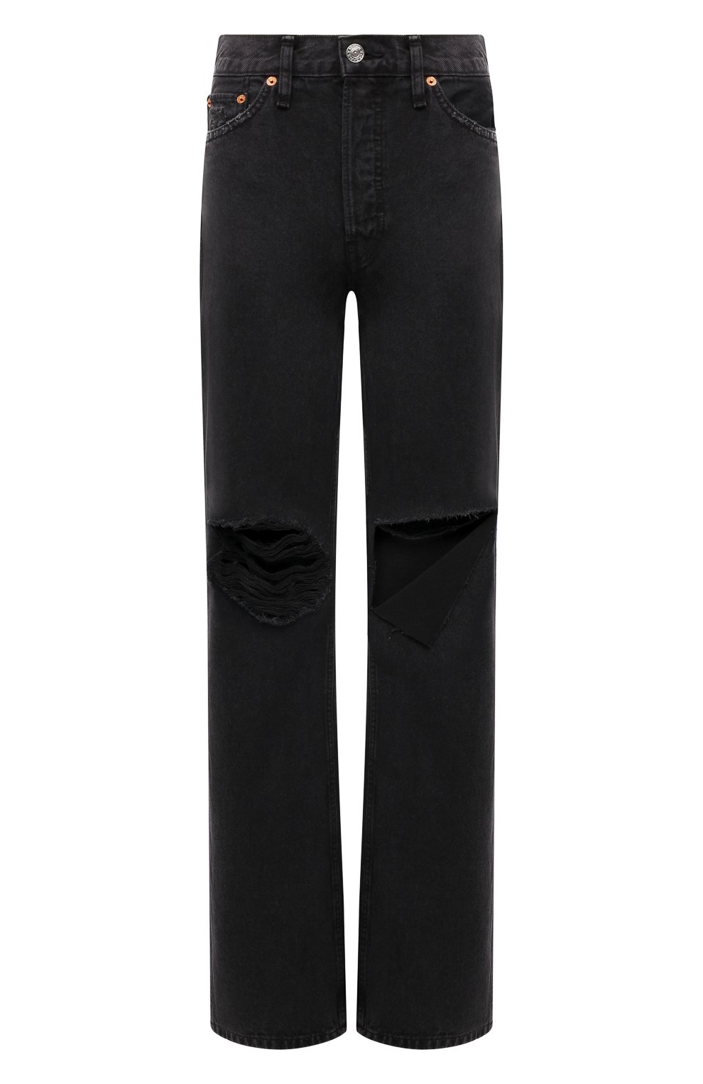 Джинсы RE/DONE черного цвета по цене 35150 руб., арт. 184-3WHRL, фото 1 Джинсы RE/DONE, арт. 184-3WHRL, фото 1