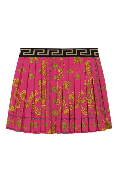 Плиссированная юбка из хлопка VERSACE, арт. YC000092/A232758/4A-6A, фото 1