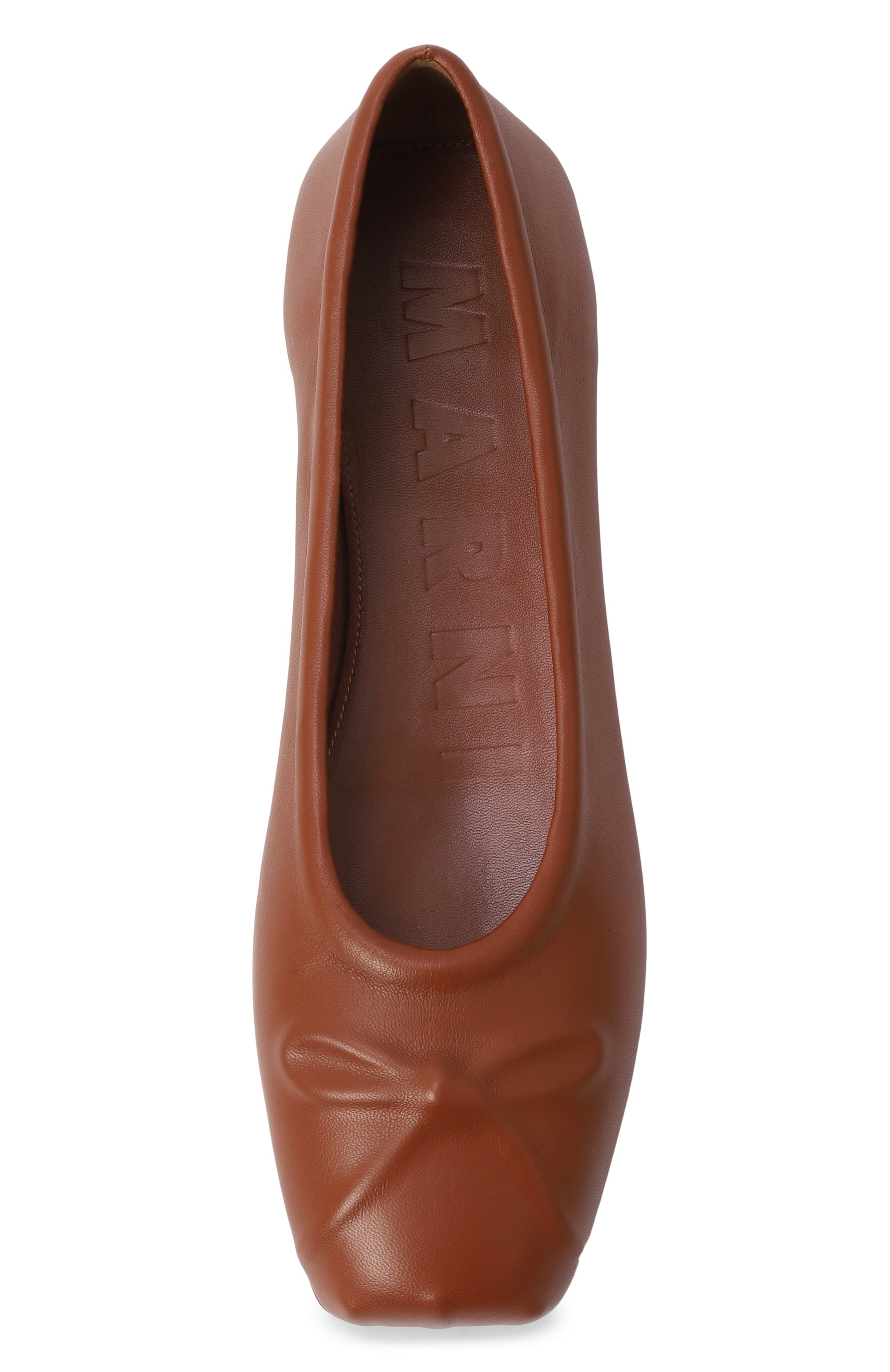 Кожаные балетки little bow MARNI, арт. BAMS004700/P3628, фото 6