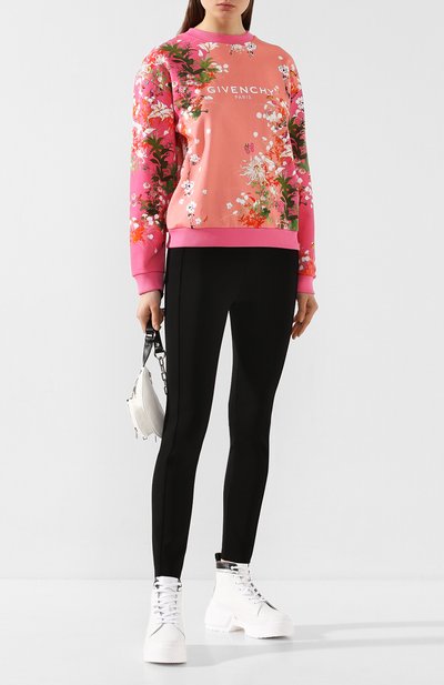 Хлопковый свитшот GIVENCHY розового цвета по цене 73400 руб., арт. BW70013Z34, фото 2 Хлопковый свитшот GIVENCHY, арт. BW70013Z34, фото 2