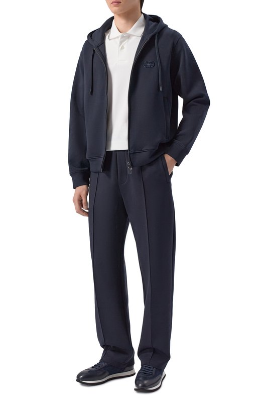 Хлопковая толстовка Emporio Armani EM004538/AF10013 Синий  EM004538/AF10013 Фото 2