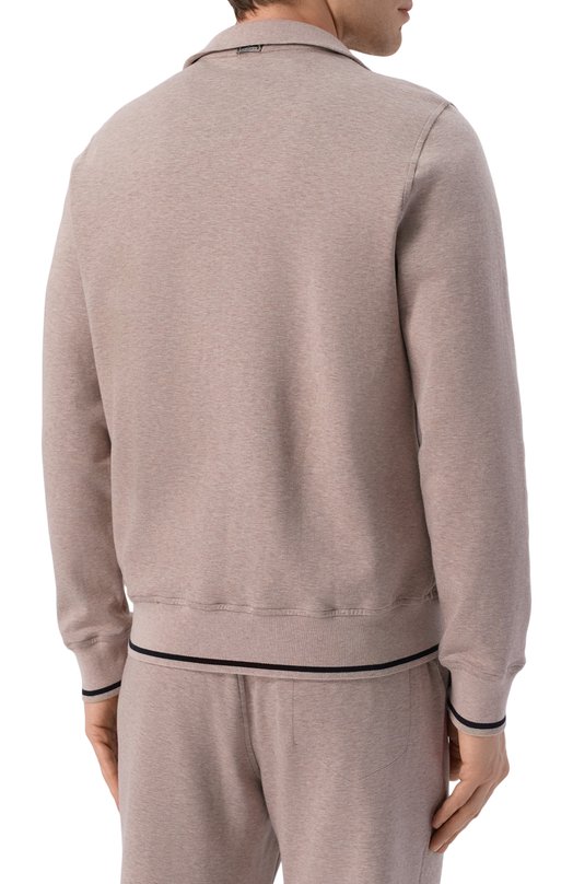 Хлопковая толстовка Capobianco 20M461.TS00. Бежевый  20M461.TS00. Фото 4