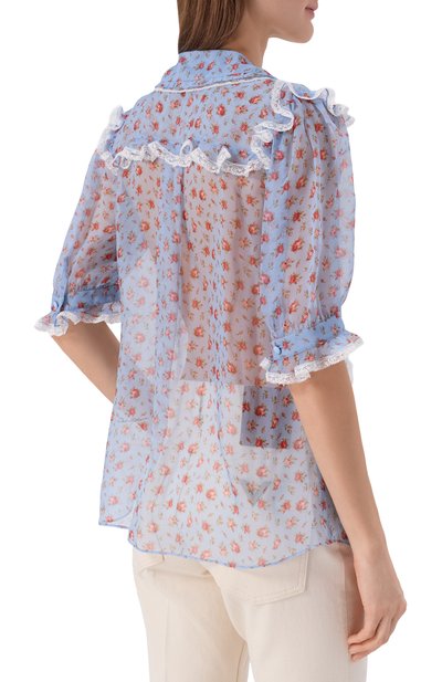 Блузка из шелка и хлопка DOLCE & GABBANA, арт. F5U03T/IS10I, фото 4