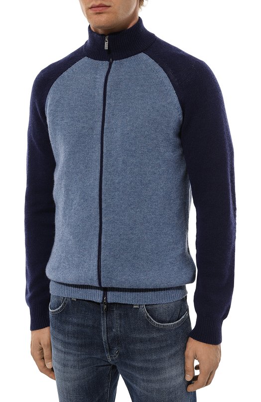 

Кардиган из шерсти и кашемира Il Borgo Cashmere, Синий