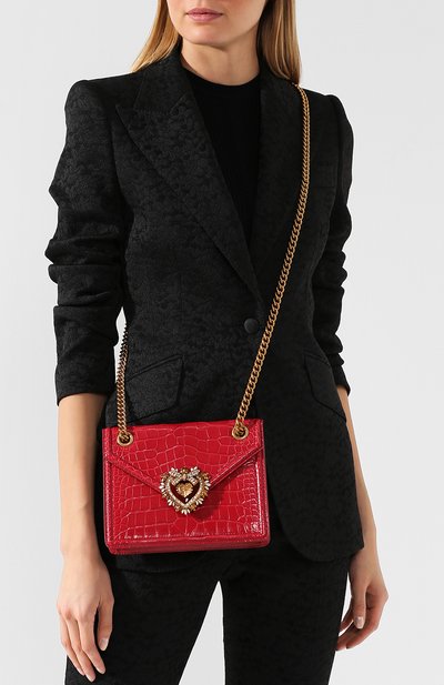 Сумка devotion small из кожи аллигатора DOLCE & GABBANA, арт. BB6641/A2R08/AMIS, фото 5