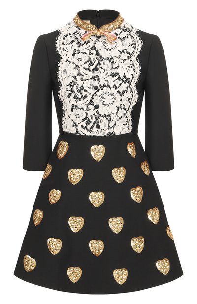 Женское платье из шерсти и шелка VALENTINO, арт. 7B3VADQ0/1CF