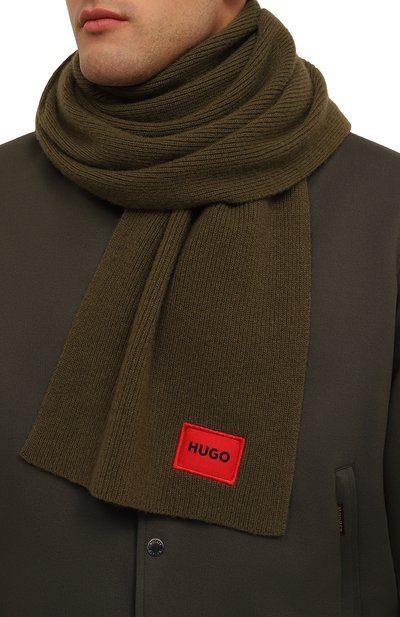 Шерстяной шарф HUGO, арт. 50496020, фото 2