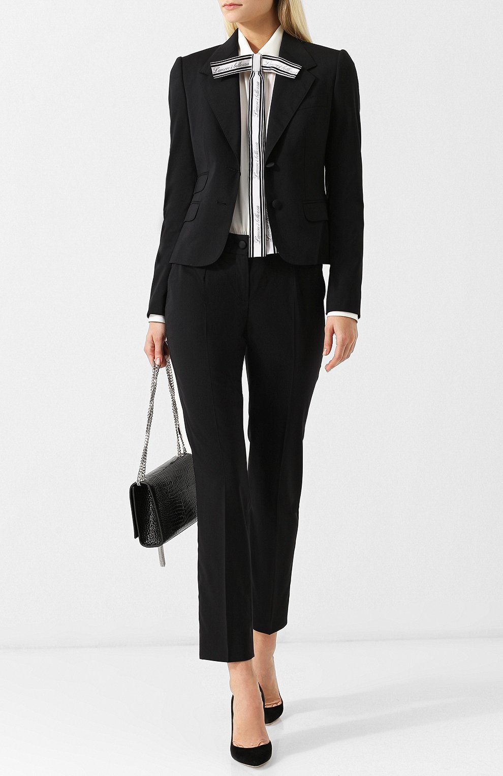 Приталенный шерстяной жакет на двух пуговицах DOLCE & GABBANA, арт. F29G3T/FUBBG, фото 2