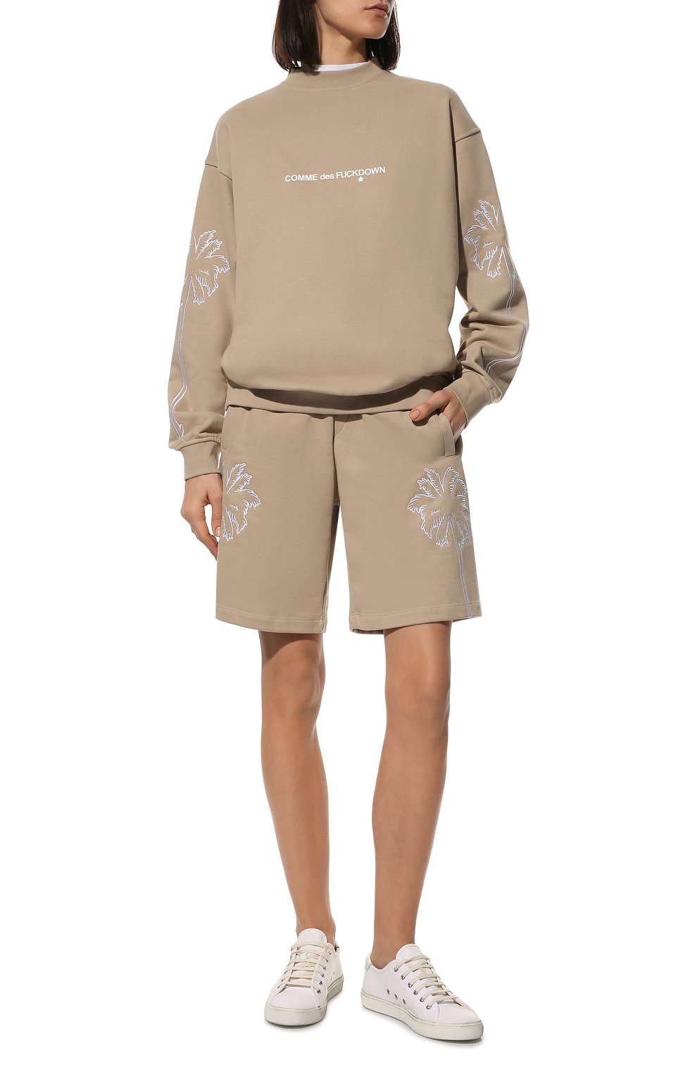 Хлопковый свитшот COMME DES FUCKDOWN бежевого цвета по цене 13750 руб., арт. CDFD1873SFML1, фото 2 Хлопковый свитшот COMME DES FUCKDOWN, арт. CDFD1873SFML1, фото 2