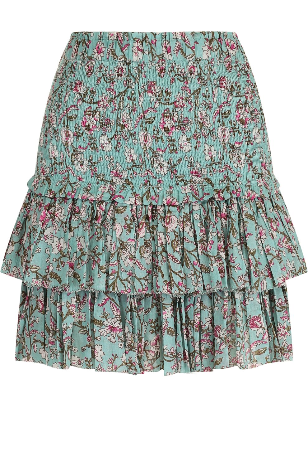 Хлопковая мини-юбка с принтом и оборками ISABEL MARANT ETOILE, арт. JU0753-18P025E/NA0MI, фото 1