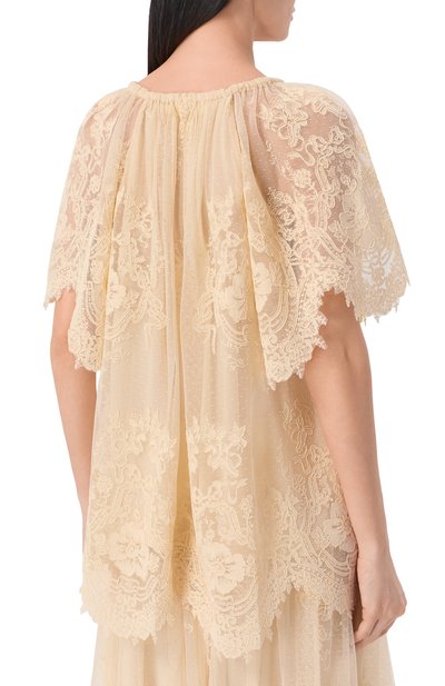 Блузка ZIMMERMANN кремового цвета по цене 157000 руб., арт. 8843TS261, фото 4 Блузка ZIMMERMANN, арт. 8843TS261, фото 4