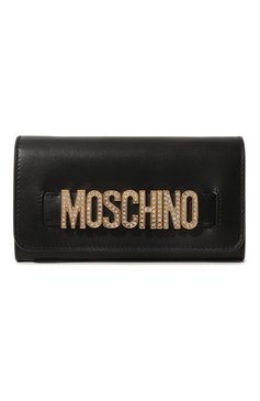 Женская сумка MOSCHINO ч�ерного цвета, арт. 2317 A8135/8024 | Фото 1 (Сумки-технические: Сумки через плечо; Материал: Натуральная кожа; Материал сплава: Проставлено; Размер: mini; Ремень/цепочка: На ремешке; Драгоценные камни: Проставлено)