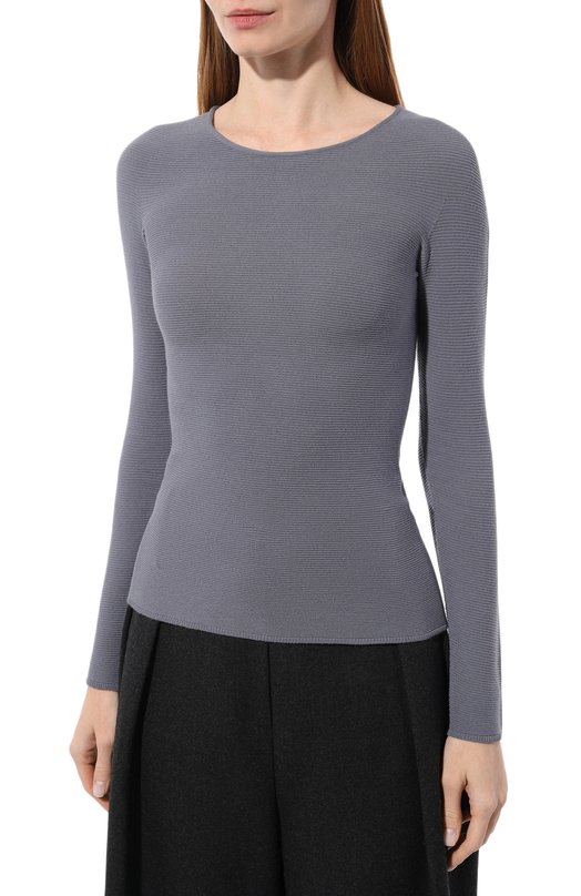 Топ из вискозы Giorgio Armani 8NAM31/AM05Z Голубой  8NAM31/AM05Z Фото 3