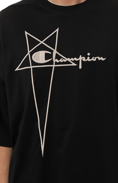 Хлопковая футболка rick owens x champion RICK OWENS, арт. CM02C9229/CHJEG, фото 5