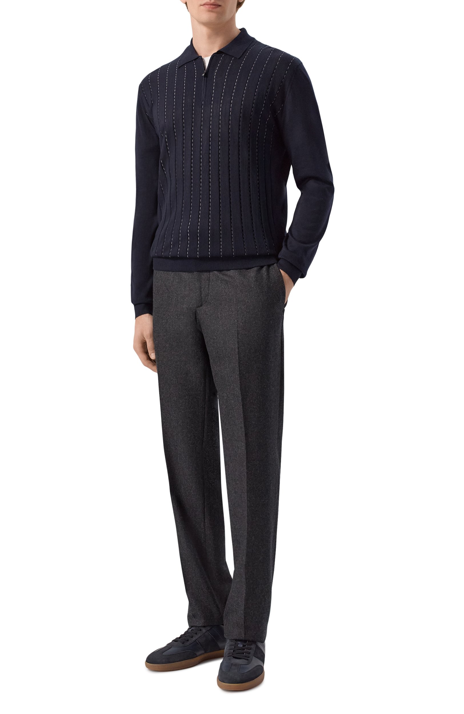 Поло из шерсти и шелка CORNELIANI, арт. 28M563/2A25101, фото 2